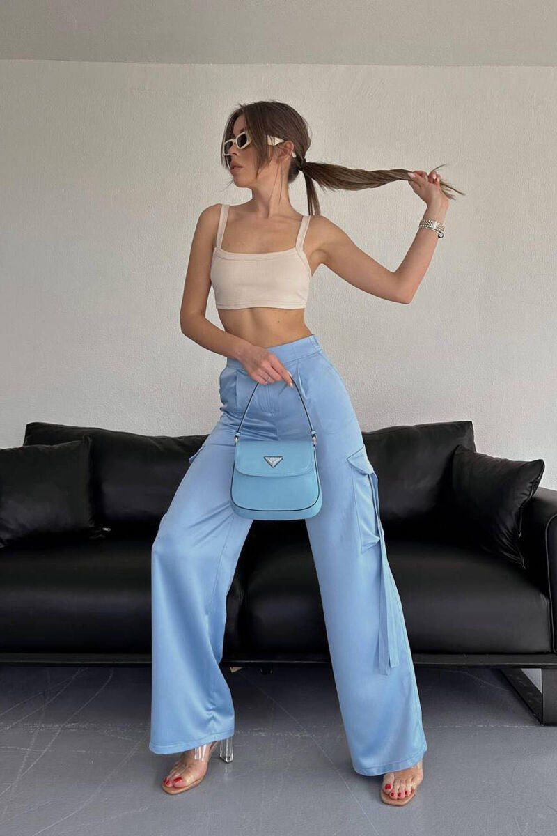 ONE COLOR WOMAN CARGO LIGHTBLUE/BZ - 4