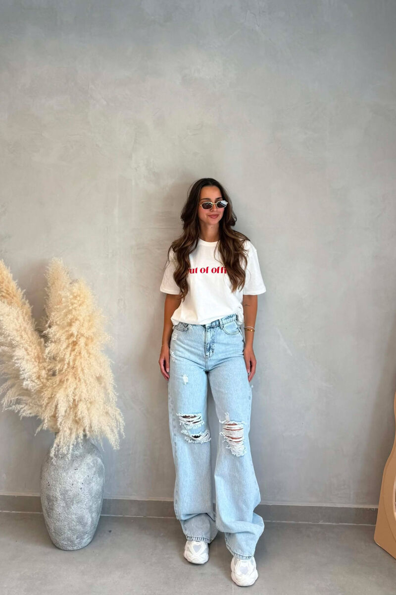 ONE COLOR WOMAN DENIM JEANS LIGHTBLUE/BZ - 1