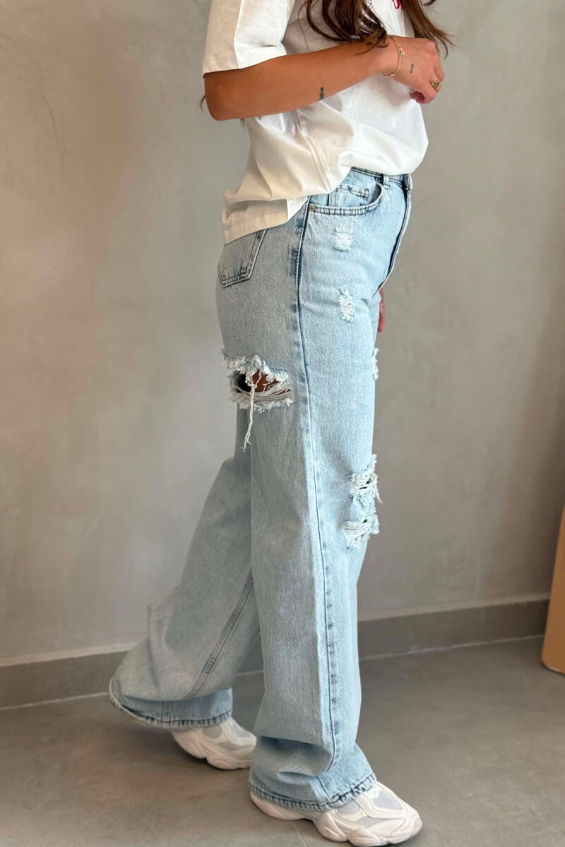 ONE COLOR WOMAN DENIM JEANS LIGHTBLUE/BZ - 3