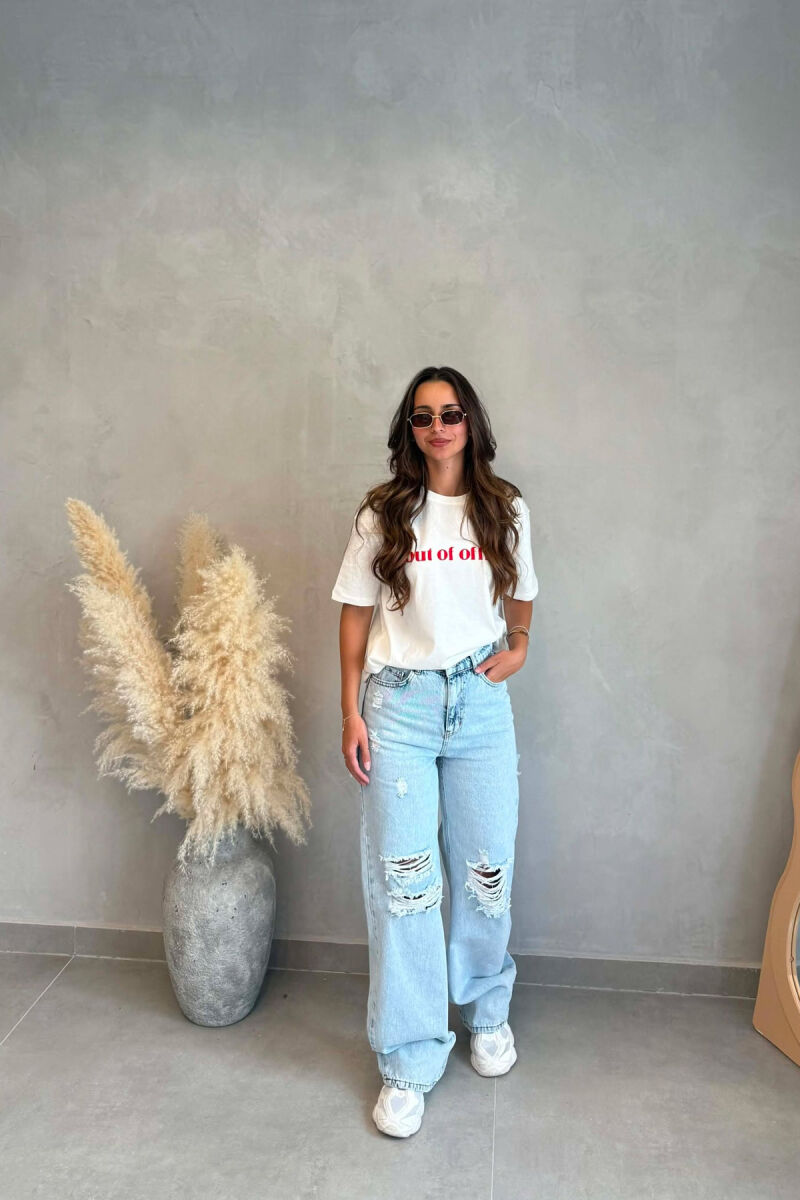 ONE COLOR WOMAN DENIM JEANS LIGHTBLUE/BZ - 4