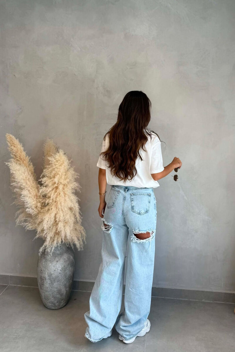 ONE COLOR WOMAN DENIM JEANS LIGHTBLUE/BZ - 6