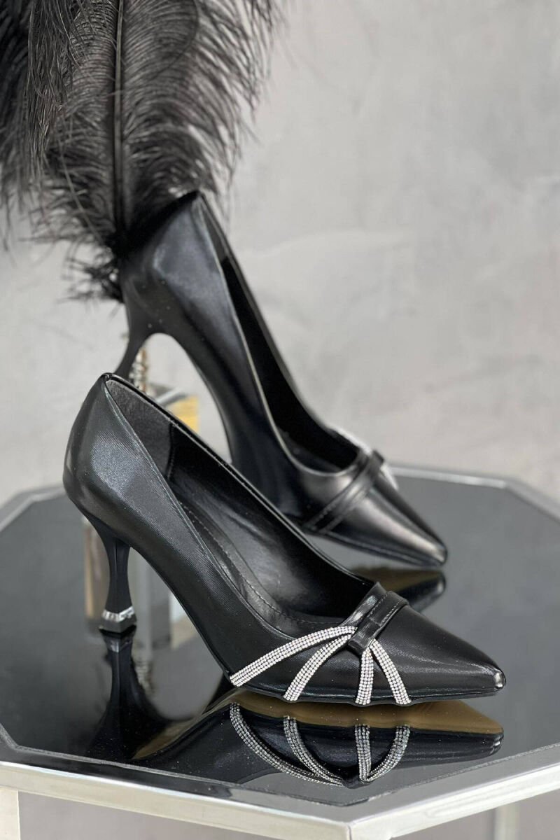 ONE COLOR WOMAN HEELS BLACK-WHITE/ZB - 1