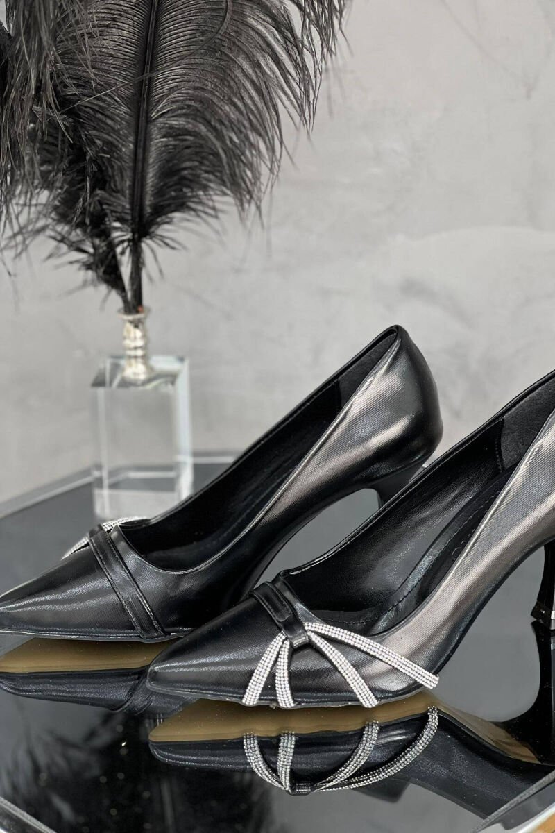 ONE COLOR WOMAN HEELS BLACK-WHITE/ZB - 2