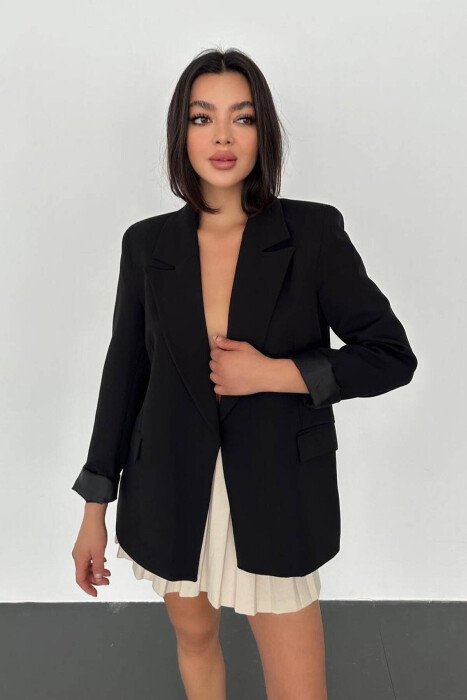 ONE COLOR WOMAN JACKET BLACK/ E ZEZE 