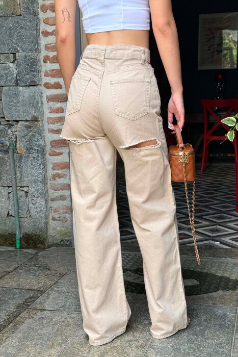 ONE COLOR WOMAN JEANS BEIGE/BEZHE - 6