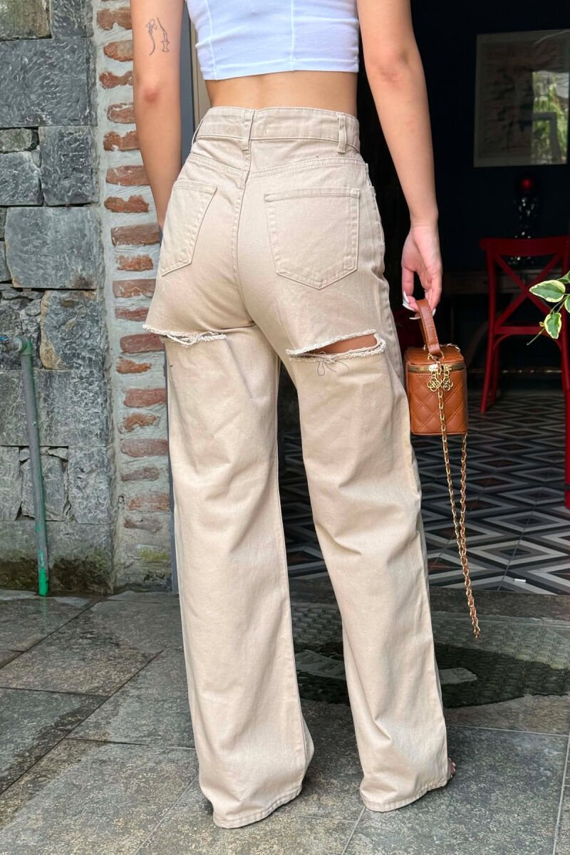 ONE COLOR WOMAN JEANS BEIGE/BEZHE - 6