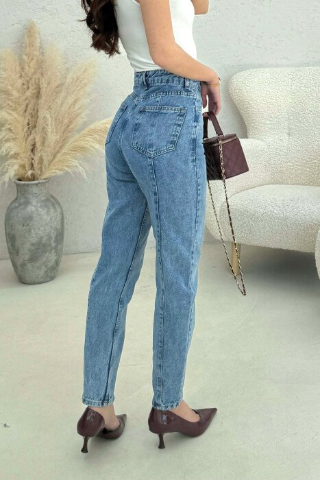 ONE COLOR WOMAN JEANS BLUE/BLU - 2