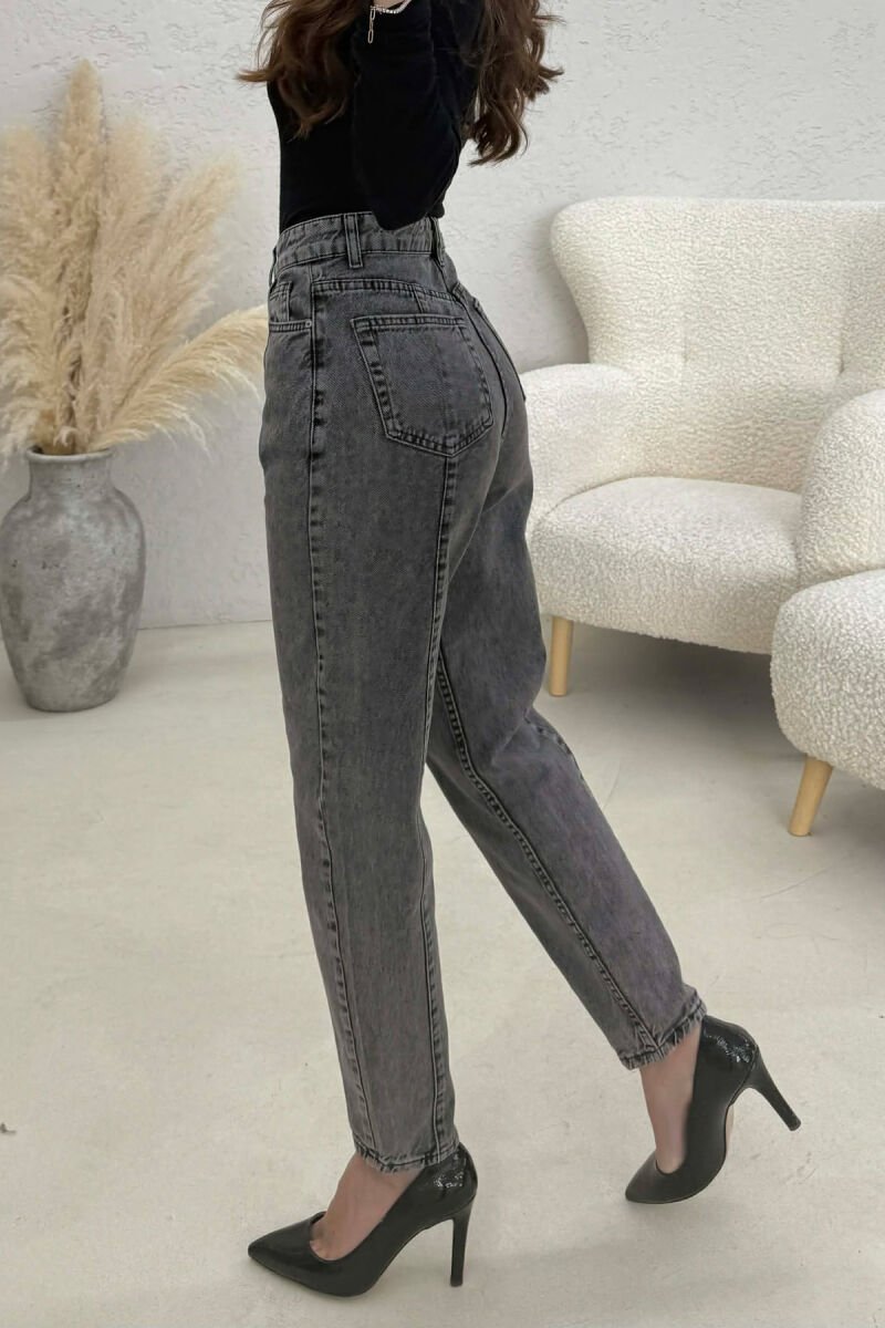 ONE COLOR WOMAN JEANS DARK GREY/GEE - 2