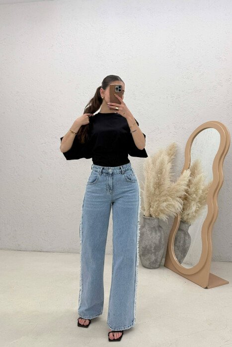 ONE COLOR WOMAN JEANS LIGHTBLUE/BZ - 5