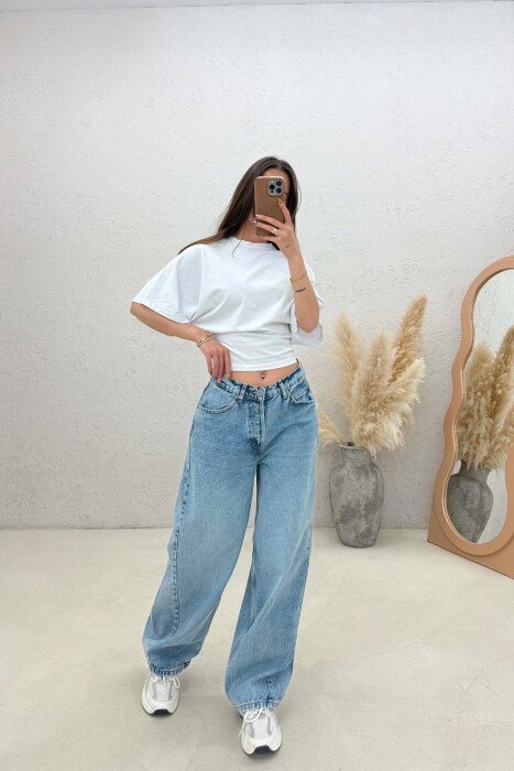 ONE COLOR WOMAN JEANS LIGHTBLUE/BZ - 1