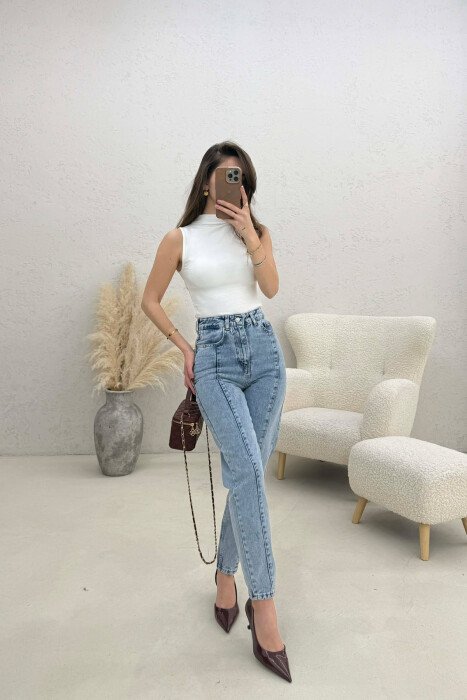 ONE COLOR WOMAN JEANS LIGHTBLUE/BZ - 4