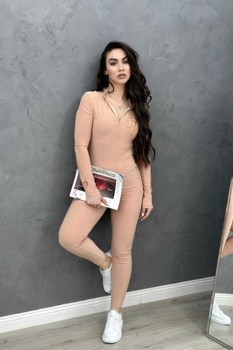 ONE COLOR WOMAN JUMPSUIT BEIGE/BEZHE - 1