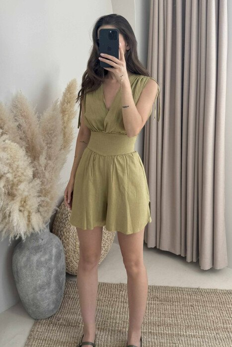 JUMPSUIT PËR FEMRA NË NGJYRËN ULLI - KLAUDIO FASHION