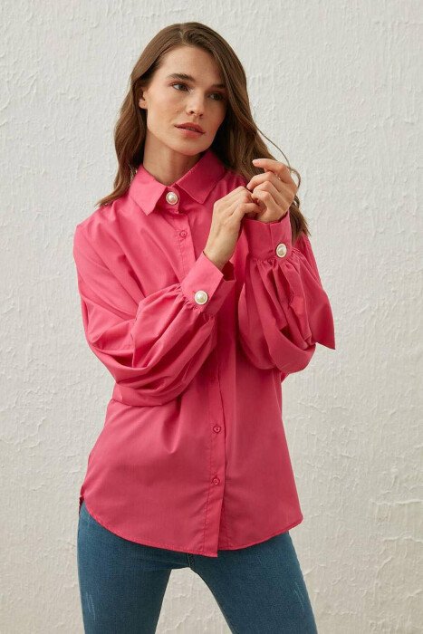 ONE COLOR WOMAN SHIRT FUCHSIA/CIKLAMI 