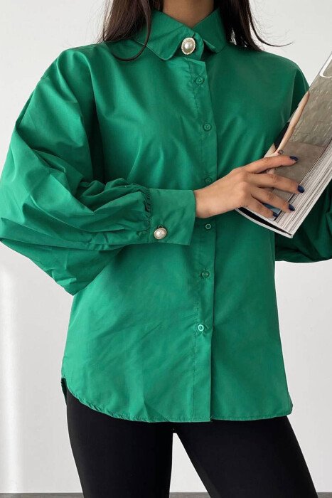 ONE COLOR WOMAN SHIRT GREEN/JESHILE 