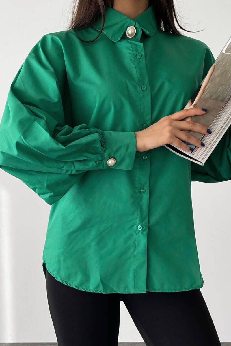 ONE COLOR WOMAN SHIRT GREEN/JESHILE - 1