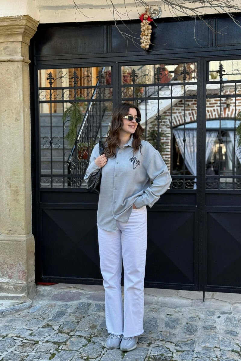 ONE COLOR WOMAN SHIRT GREY/GRI - 2