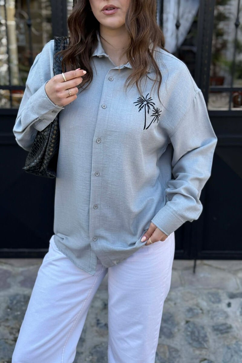 ONE COLOR WOMAN SHIRT GREY/GRI - 4