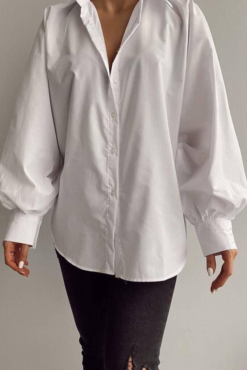 ONE COLOR WOMAN SHIRT WHITE-E BARDHE - 1