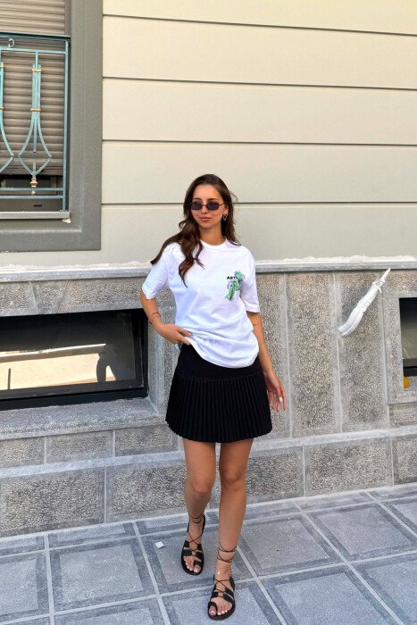 ONE COLOR WOMAN SKIRT BLACK/ E ZEZE - 1
