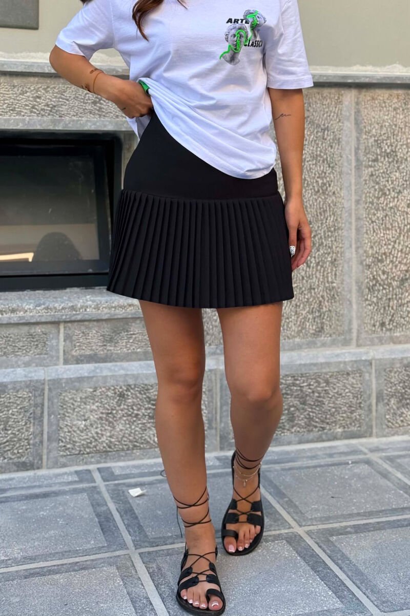 ONE COLOR WOMAN SKIRT BLACK/ E ZEZE - 2