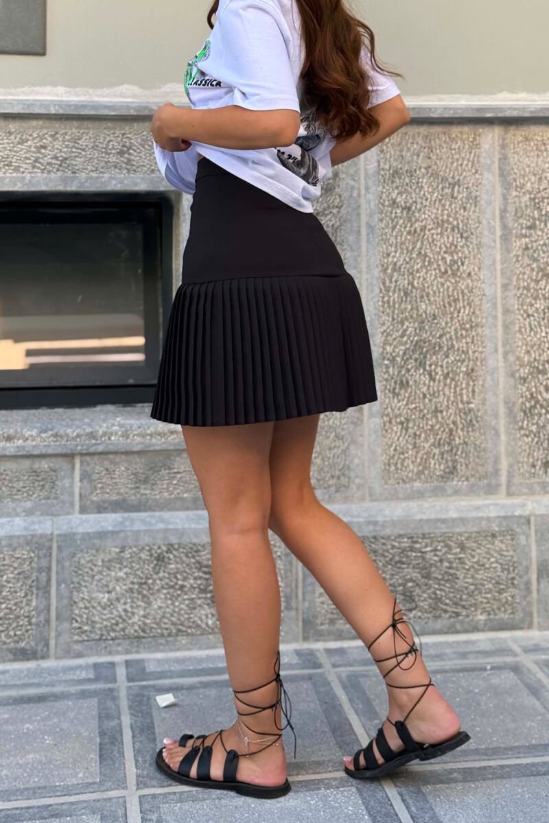 ONE COLOR WOMAN SKIRT BLACK/ E ZEZE - 3