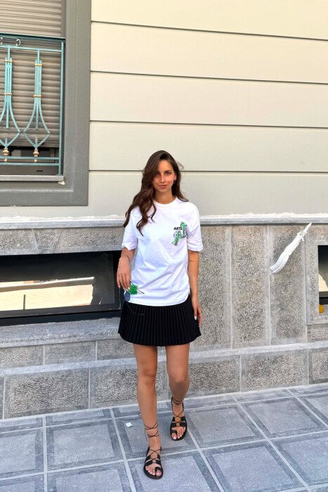 ONE COLOR WOMAN SKIRT BLACK/ E ZEZE - 5