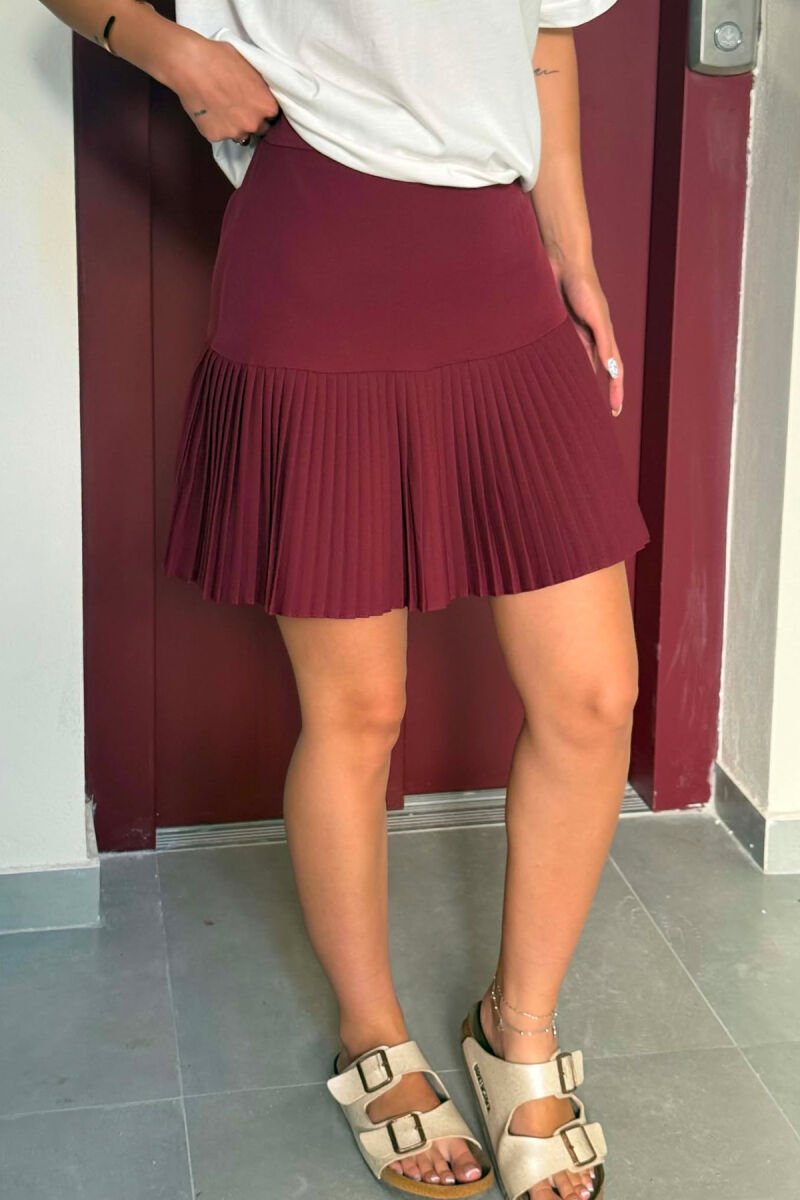 ONE COLOR WOMAN SKIRT DARK BURGUNDY/VISHNJE E ERRET - 2