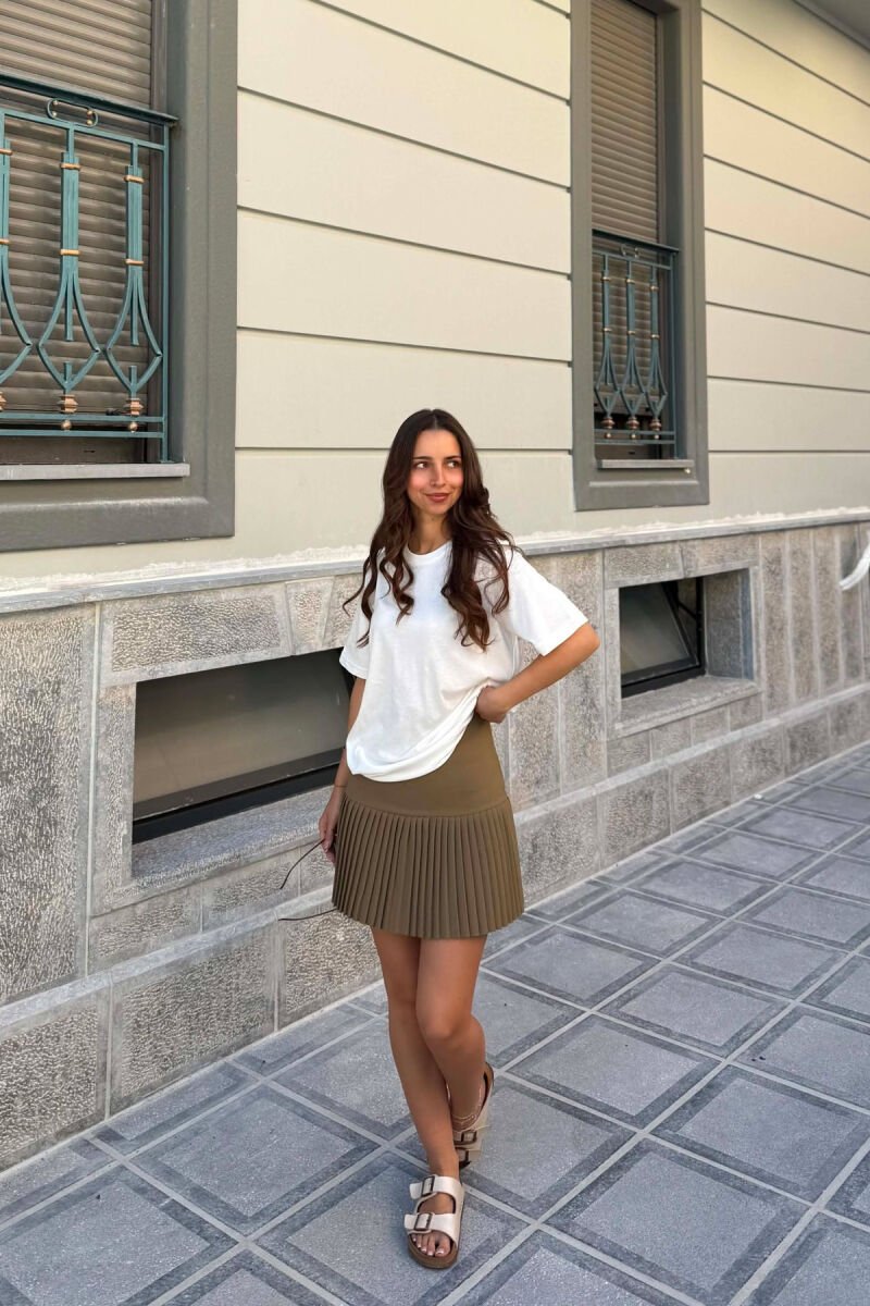 ONE COLOR WOMAN SKIRT OLIVE/ULLI - 1