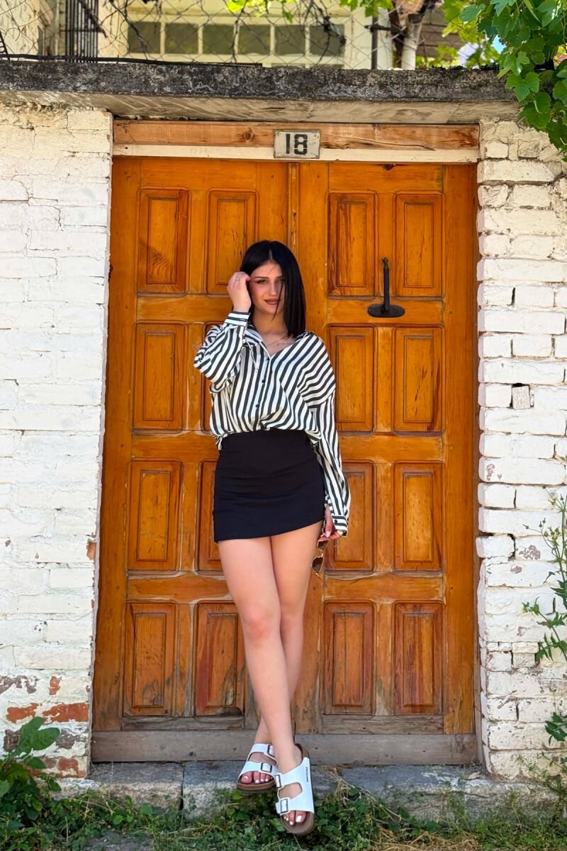 ONE COLOR WOMAN SKORT BLACK/ E ZEZE - 5