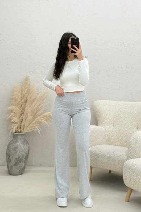 ONE COLOR WOMAN SWEATPANTS LIGHT GREY/GZ - 3