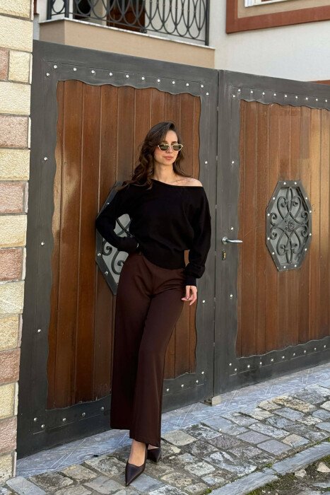 ONE COLOR WOMAN SWEATER BLACK/ E ZEZE - 3