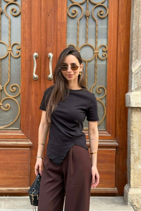 ONE COLOR WOMAN T-SHIRT BLACK/ E ZEZE - 1