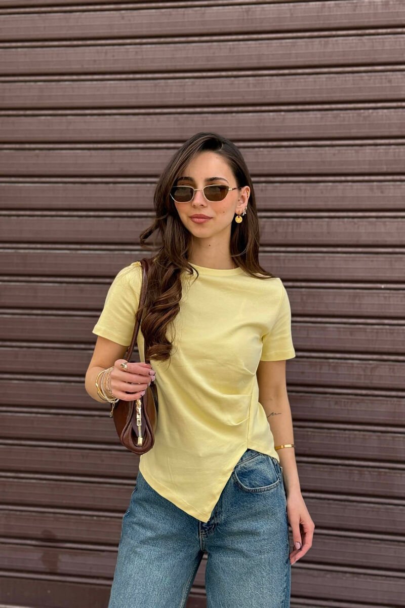 ONE COLOR WOMAN T-SHIRT YELLOW/E VERDHE - 1