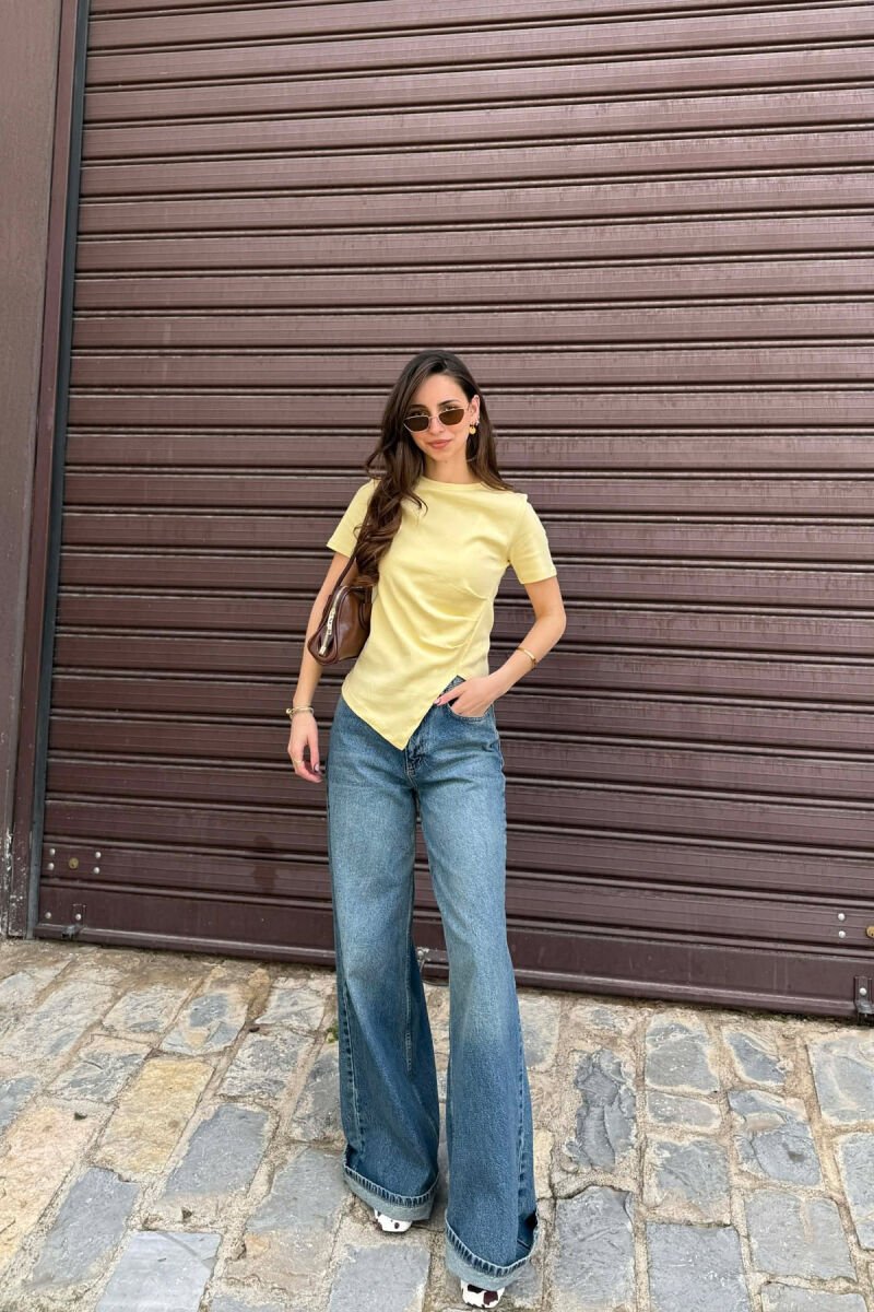 ONE COLOR WOMAN T-SHIRT YELLOW/E VERDHE - 3