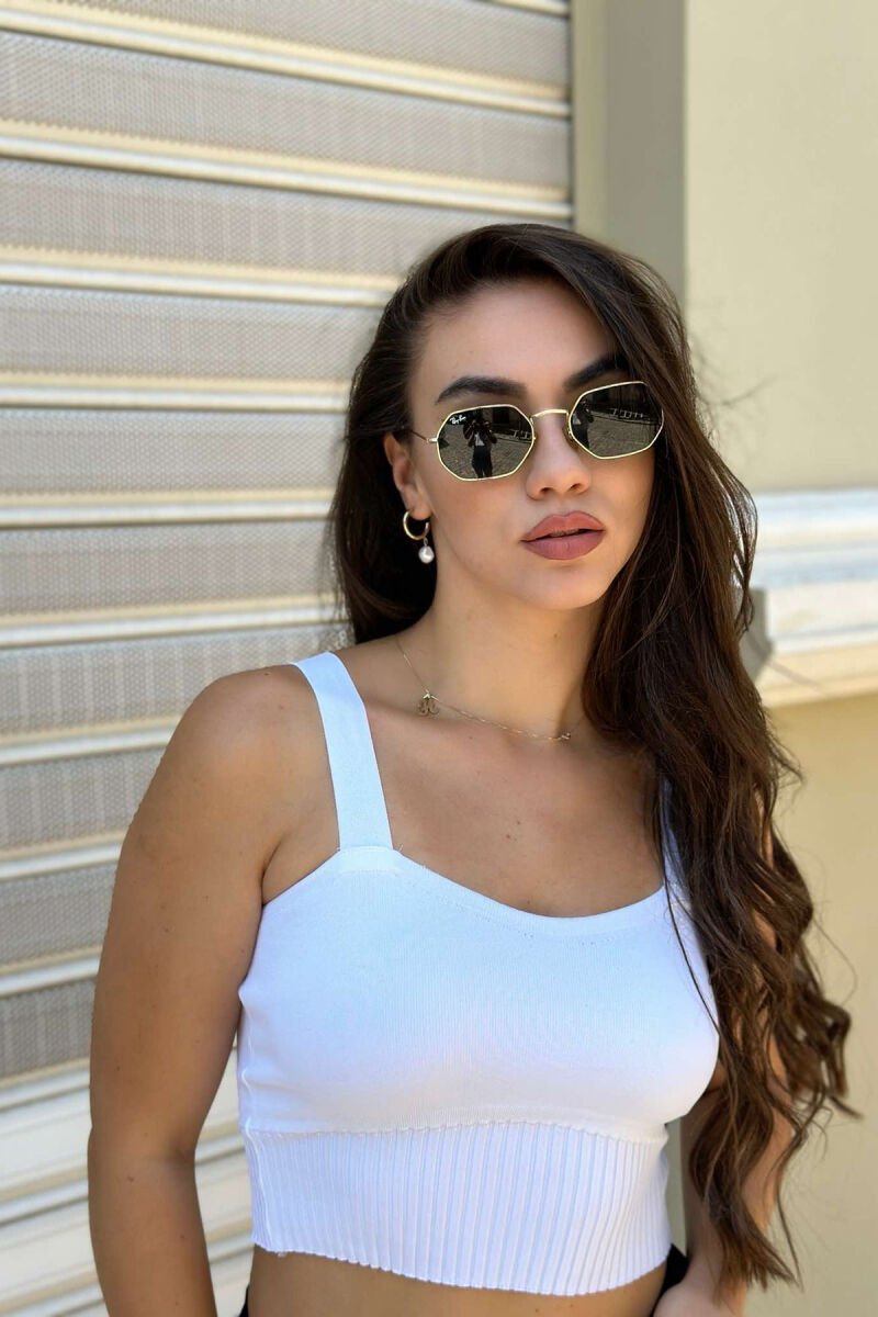 ONE COLOR WOMAN TANK SIMPLE WHITE-E BARDHE - 1