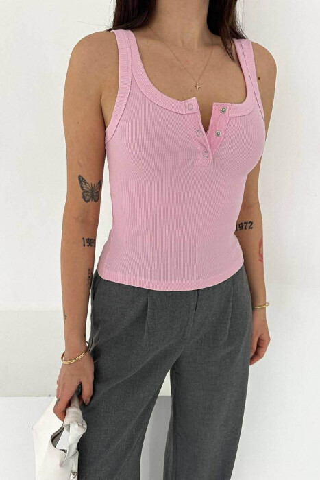 ONE COLOR WOMAN TANK TOP PINK/ROZE - 2