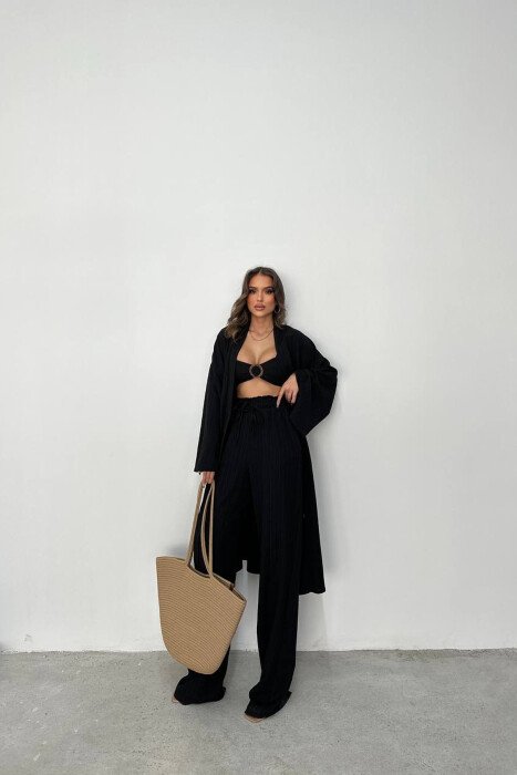 ONE COLOR WOMAN THREE PIECES SET BLACK/ E ZEZE - 3