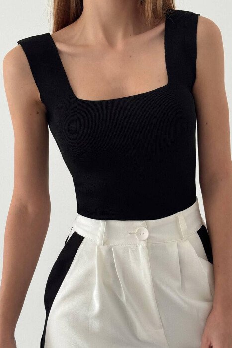 CROP PËR FEMRA NE NGJYRË E ZEZË - KLAUDIO FASHION
