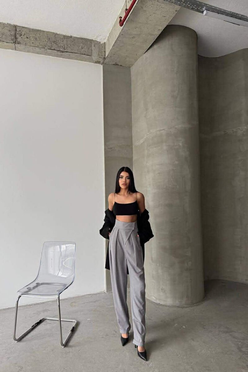 ONE COLOR WOMAN TROUSERS GREY/GRI - 1
