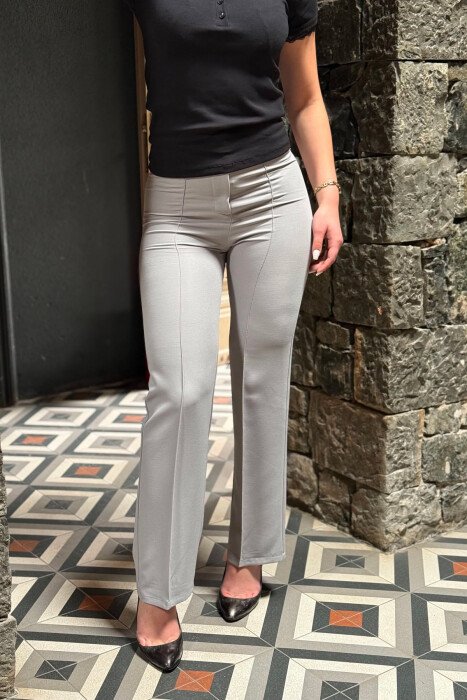 ONE COLOR WOMAN TROUSERS GREY/GRI - 2