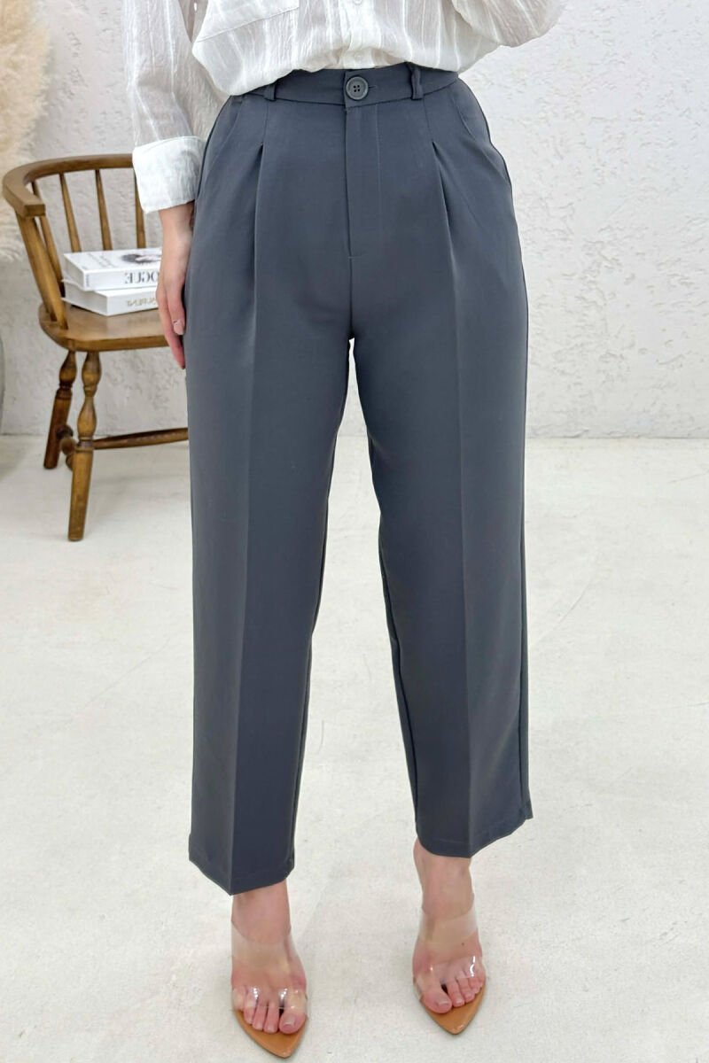 ONE COLOR WOMAN TROUSERS GREY/GRI - 3