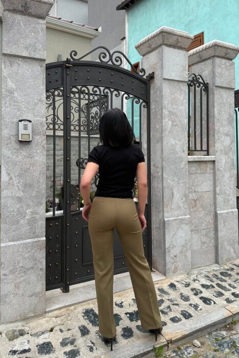 ONE COLOR WOMAN TROUSERS OLIVE/ULLI - 6