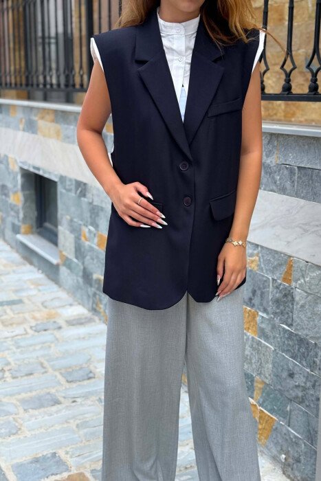 ONE COLOR WOMAN VEST BLUE/BLU - 2