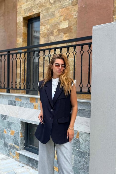 ONE COLOR WOMAN VEST BLUE/BLU - 5