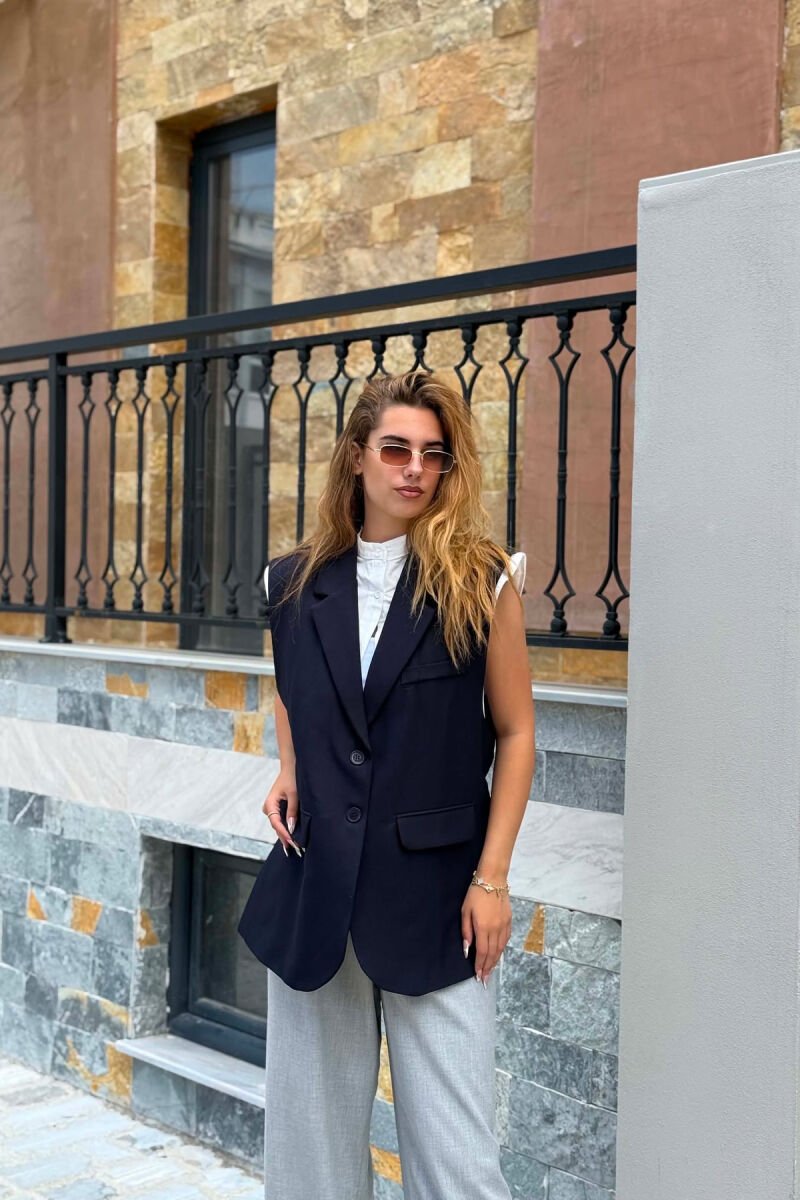 ONE COLOR WOMAN VEST BLUE/BLU - 5
