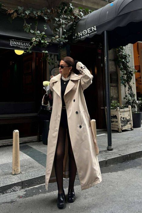 ONE COLOR WOMEN JACKET BEIGE/BEZHE - KLAUDIO FASHION