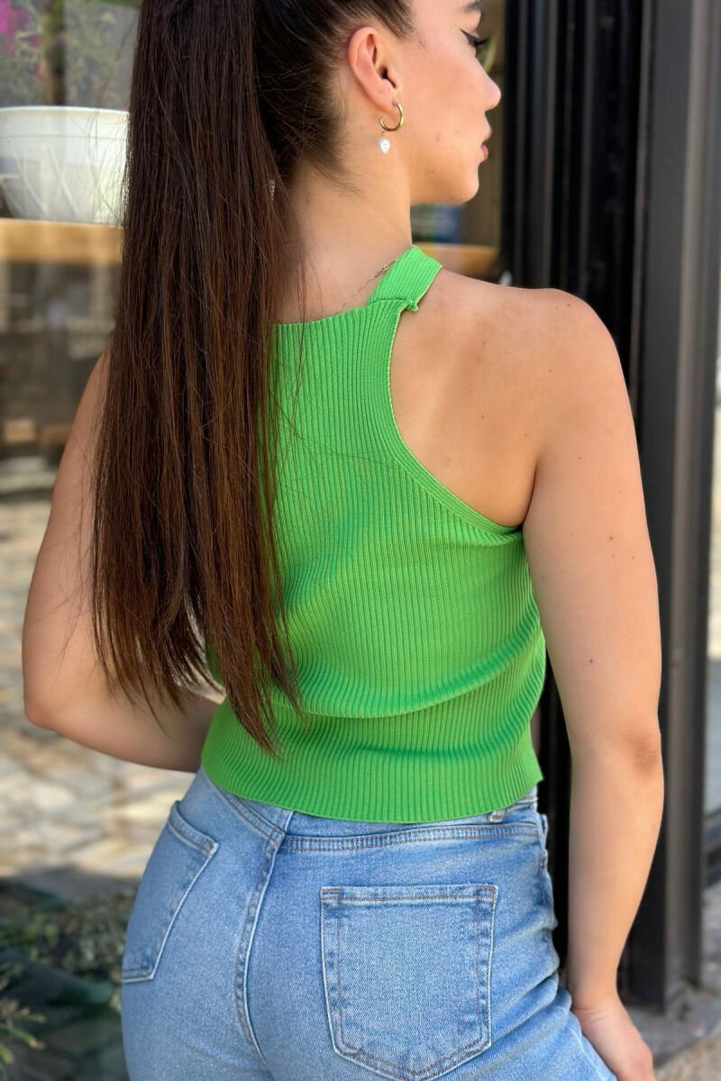 ONE COLOR WOMEN TANK TOPS LIGHT GREEN/JEZB - 3