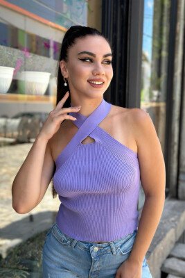 ONE COLOR WOMEN TANK TOPS PURPLE/LEJLA - 3