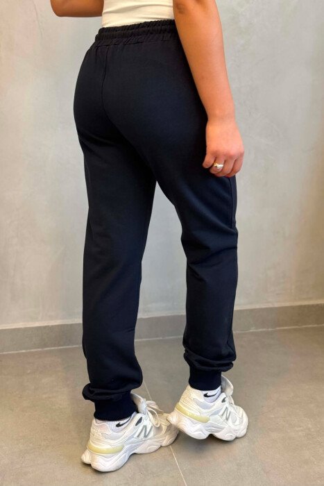 ONE COLOR WRITTINGS WOMAN SWEATPANTS BLUE/BLU - 5